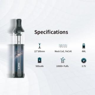 NiCr Mesh Coil Prefilled Disposable Vape 1.2ohm Resistance Empty Mod Pod